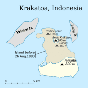 The island of Krakatau.